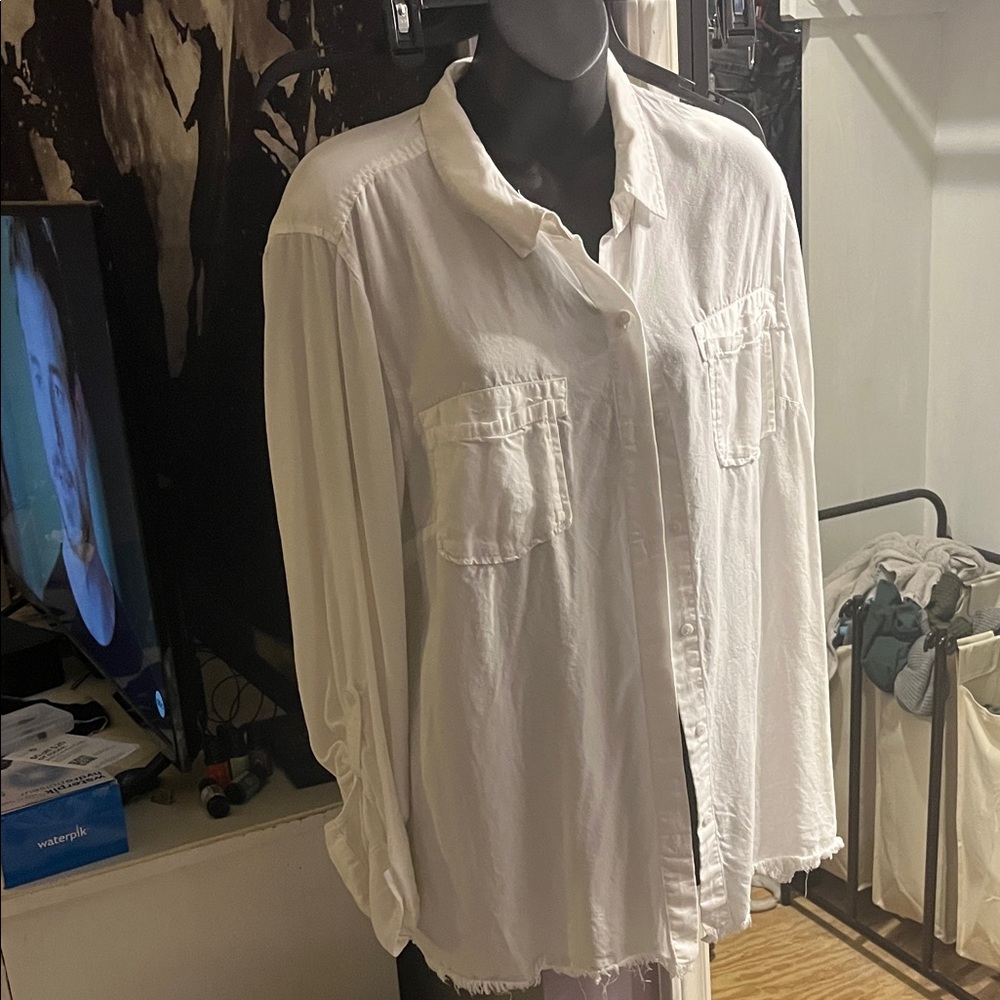 New Directions Men's Cream Shirt Jacket